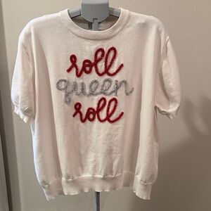 QUEEN OF SPARKLES Ivory Sweater Roll Queen Roll XL
